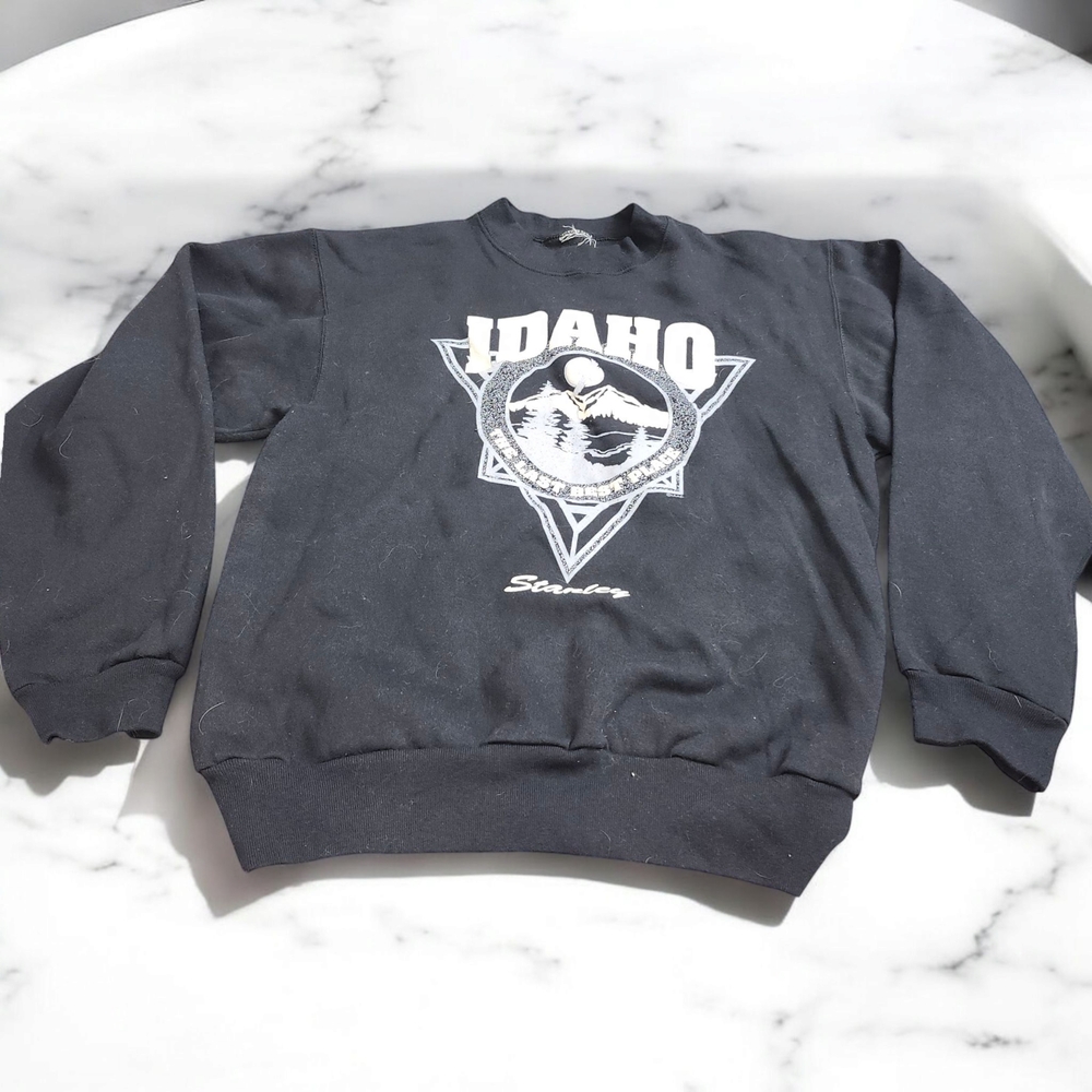 Vintage Idaho Black Men's Sweater